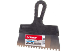 Фасадный зубчатый шпатель 200 мм Зубр МАСТЕР 10078-20-06