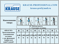 TRIBILO Универс. лестница с доп. функцией, 3 х 12