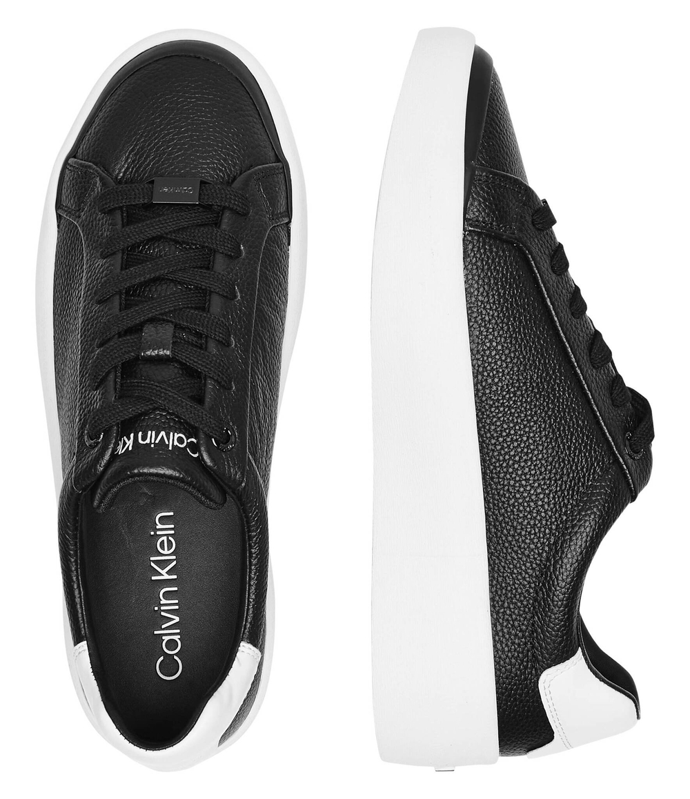 Кожаные кроссовки Calvin Klein - черный(HW0HW02214)