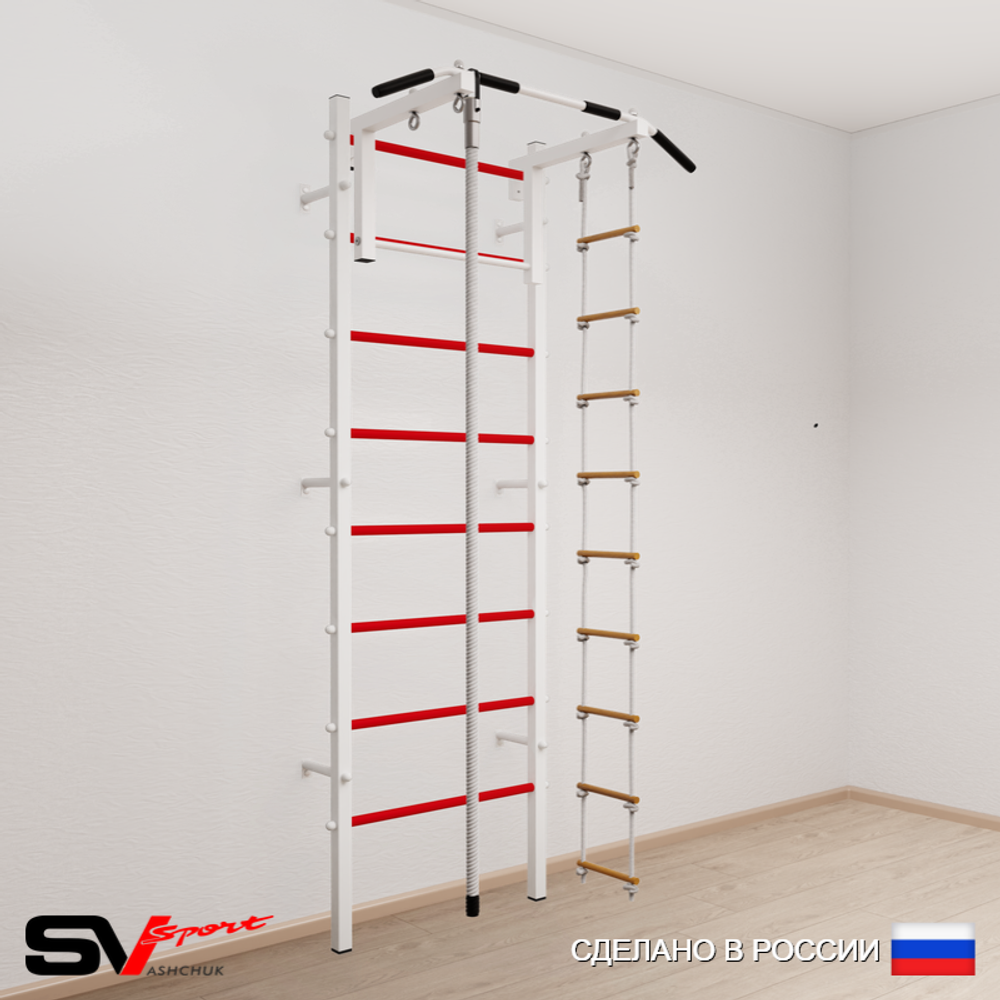 Шведская стенка Sv Sport усиленная 614 (Турник стандарт/Канат/Лестница)