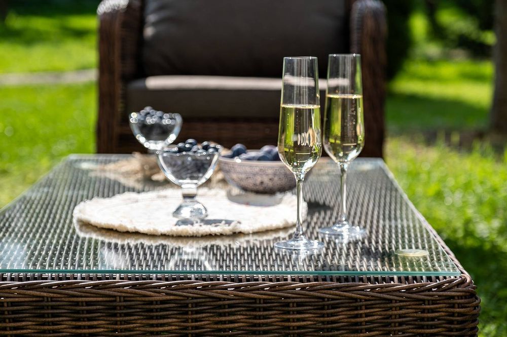 "Гляссе" лаунж-зона из искусственного ротанга, цвет коричневый