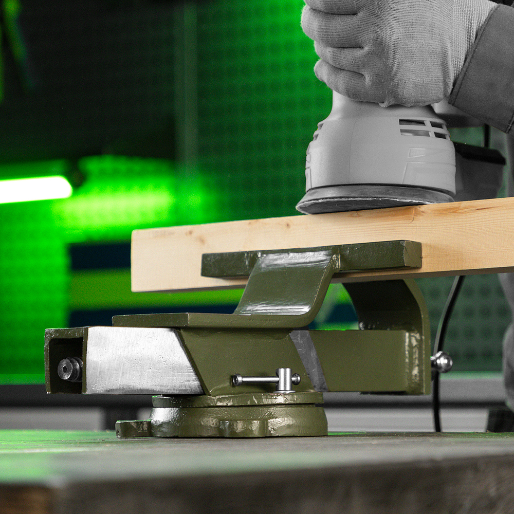 Тиски слесарные, 200 мм, стальные, поворотные Сибртех