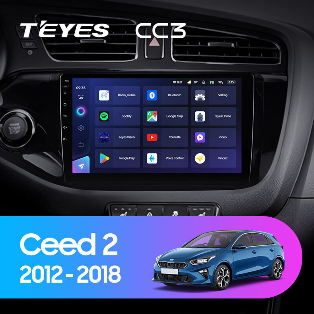 Teyes CC3 9" для KIA Ceed 2012-2018