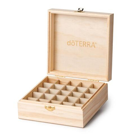 Деревянная коробка с лого doTERRA на 25 масел (по 15 или 5 мл)