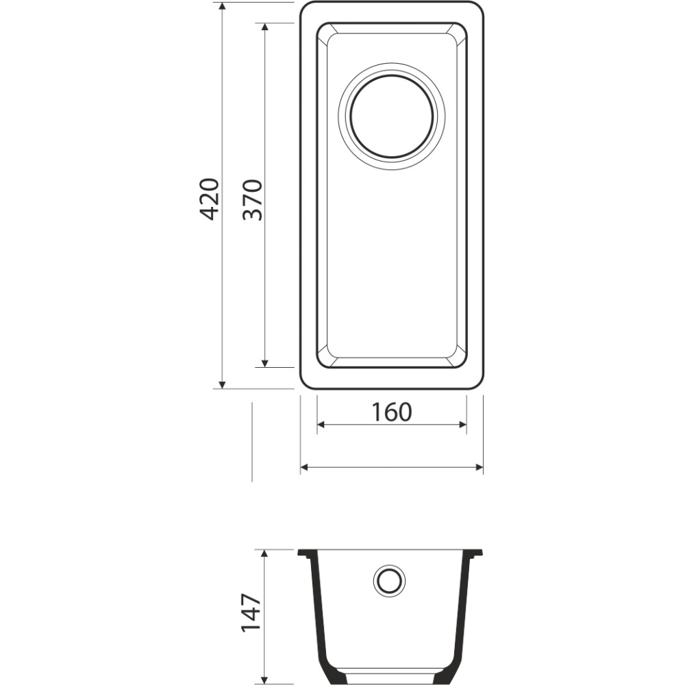 Кухонная мойка Omoikiri Kata-20-U-BE