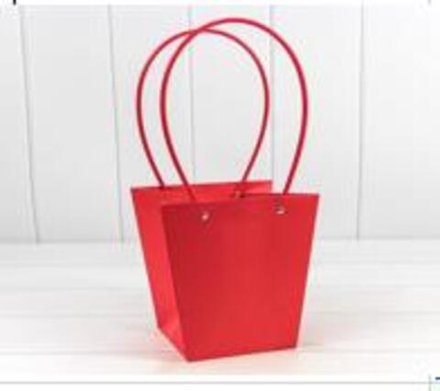 Пакет подарочный, красный