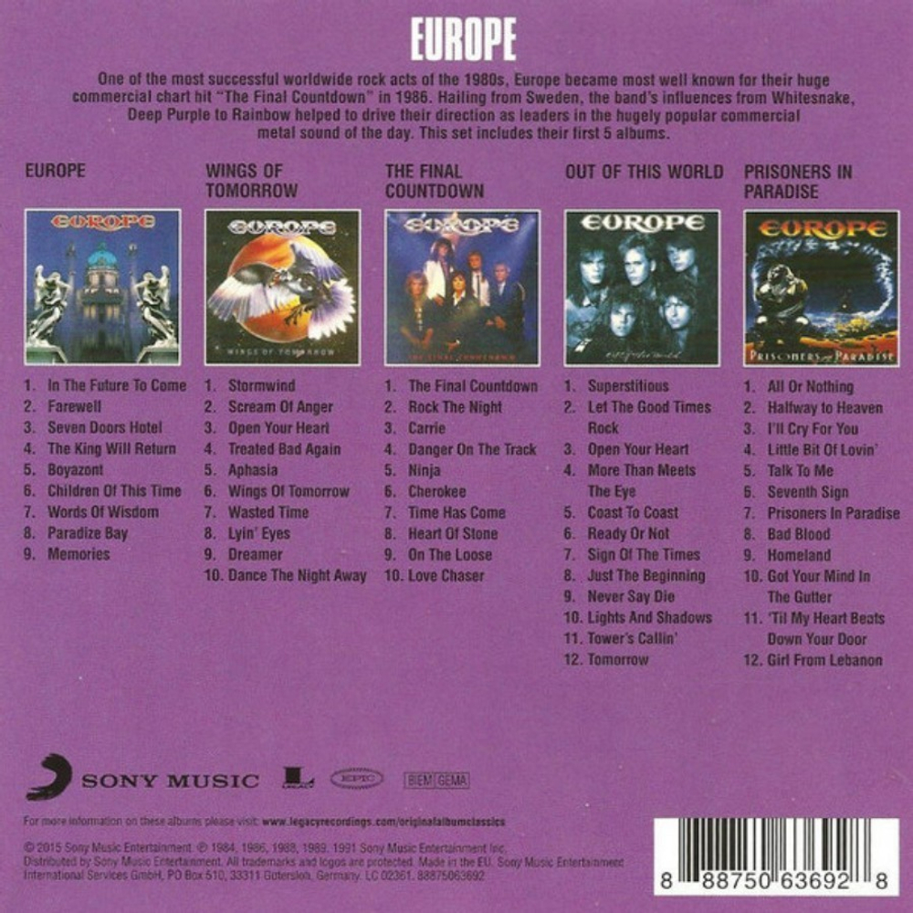 Europe / Original Album Classics (5CD)