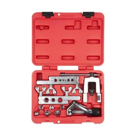 МАСТАК Приспособление для развальцовки и резки тормозных трубок, 1/4"-3/4", кейс, 10 предметов