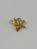 Брошь с сердечком YSL