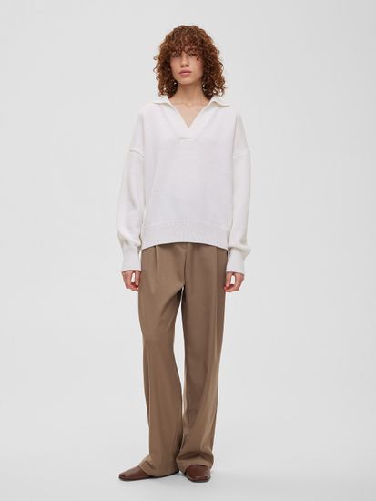 AIM свободного кроя, белый. 50% шерсть мериноса.