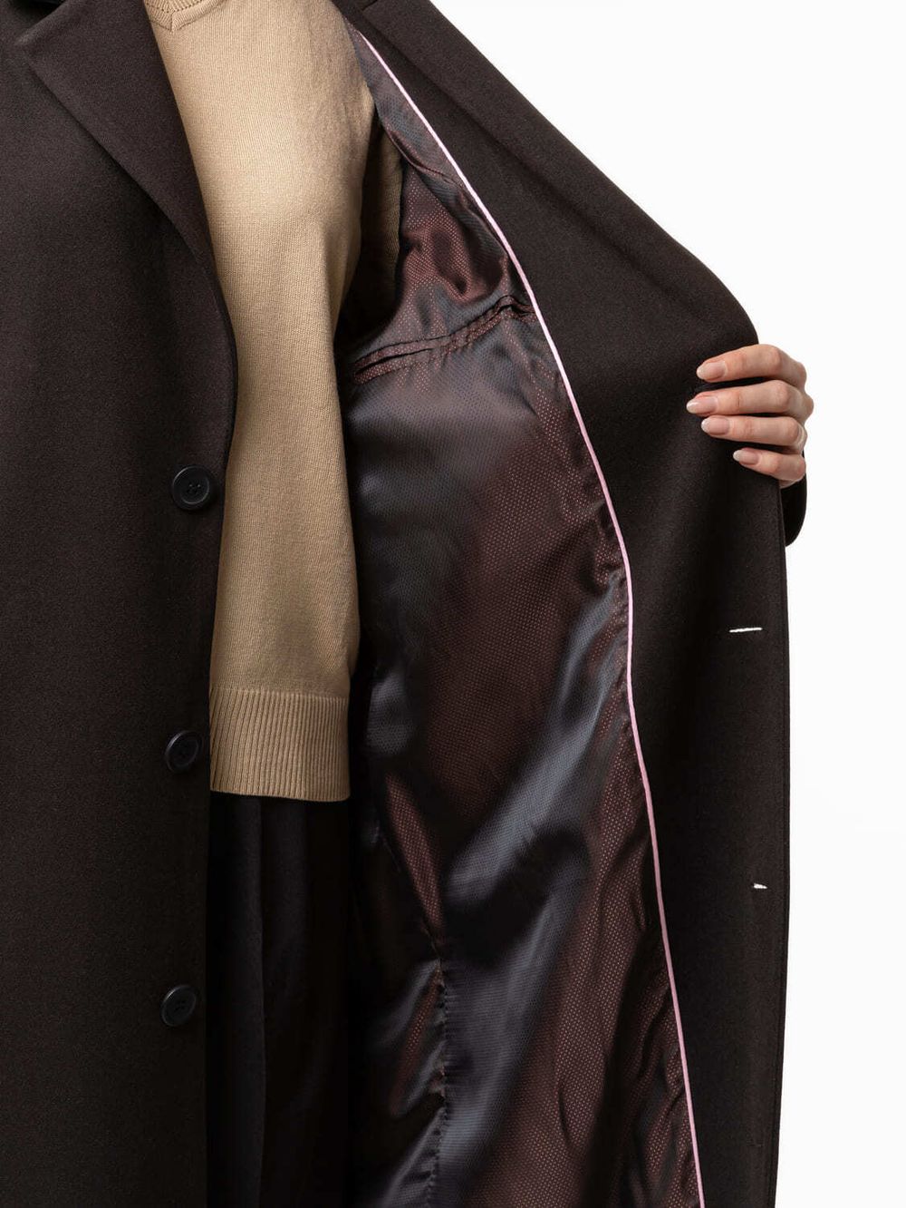 Пальто Dryg однобортное черное