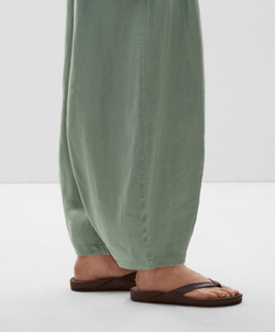 OYSHO Брюки-шаровары из 100% льна, аквамариновый
