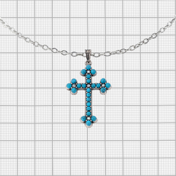 "Крест Инанч" подвеска в серебряном покрытии из коллекции "Турция" от Jenavi с замком карабин