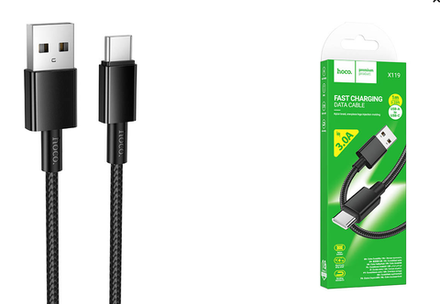 Кабель USB - TypeC HOCO X119 (черный) 1м