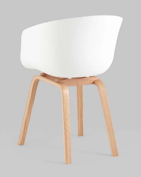 Стул Hey Soft, белый с серой обивкой