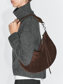 Massimo Dutti Сумка из кожи наппа, норка