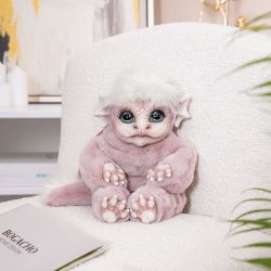 Игрушка мягкая Дракон Бэби Мистик Пудровый