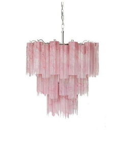 Стильная люстра из розового стекла ✨