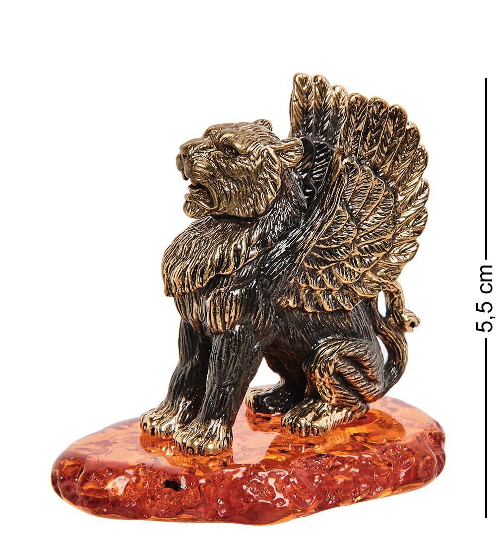 Народные промыслы AM-2704 Фигурка «Грифон» (латунь, янтарь)