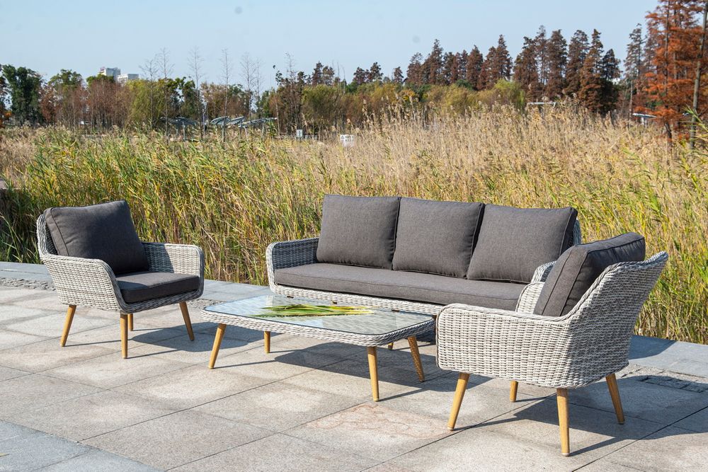 "Прованс" столик журнальный из ротанга, цвет бежевый