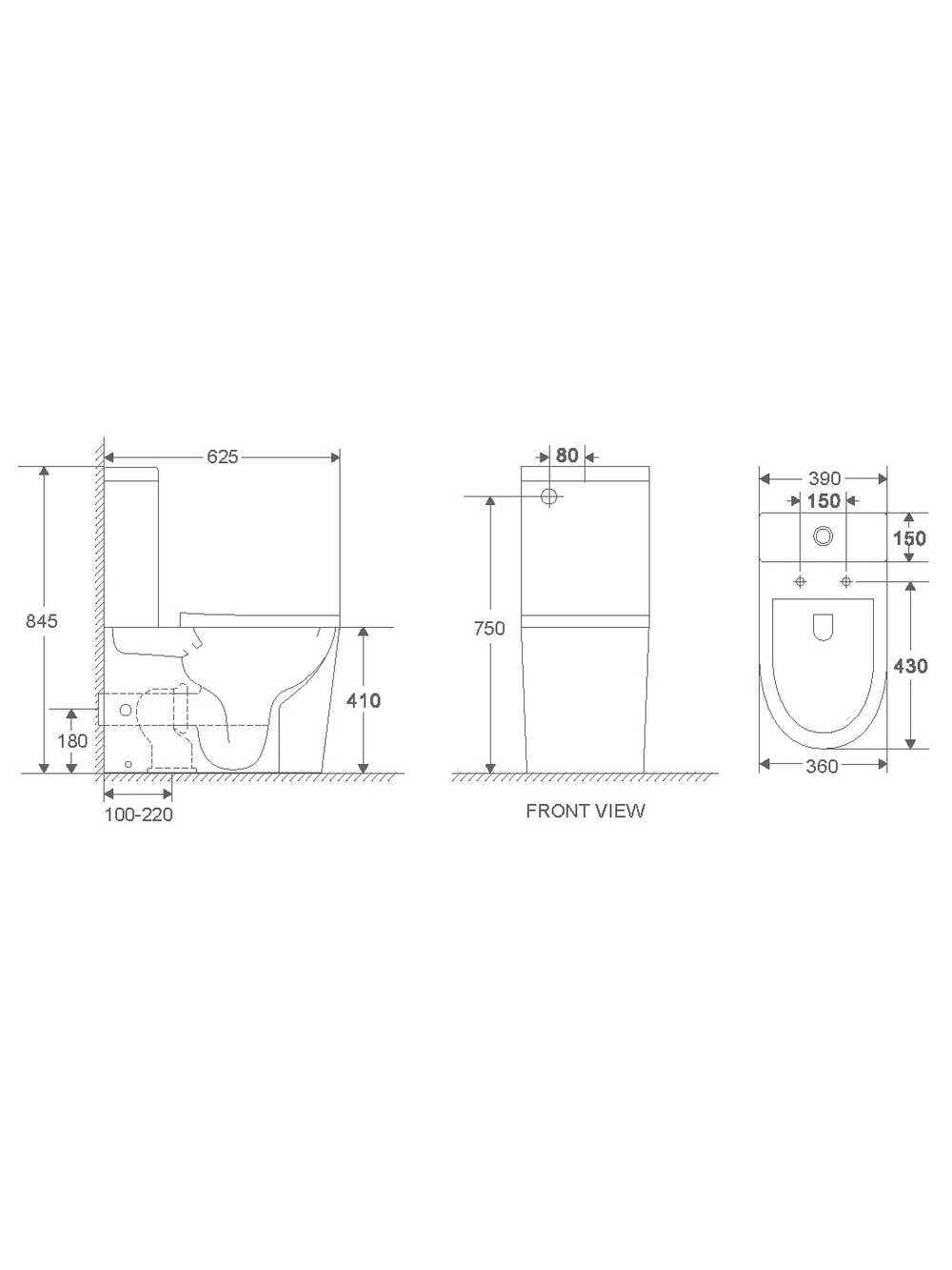 Унитаз компакт WeltWasser WW SALZBACH 001 GL-BL  10000011165 черный глянец
