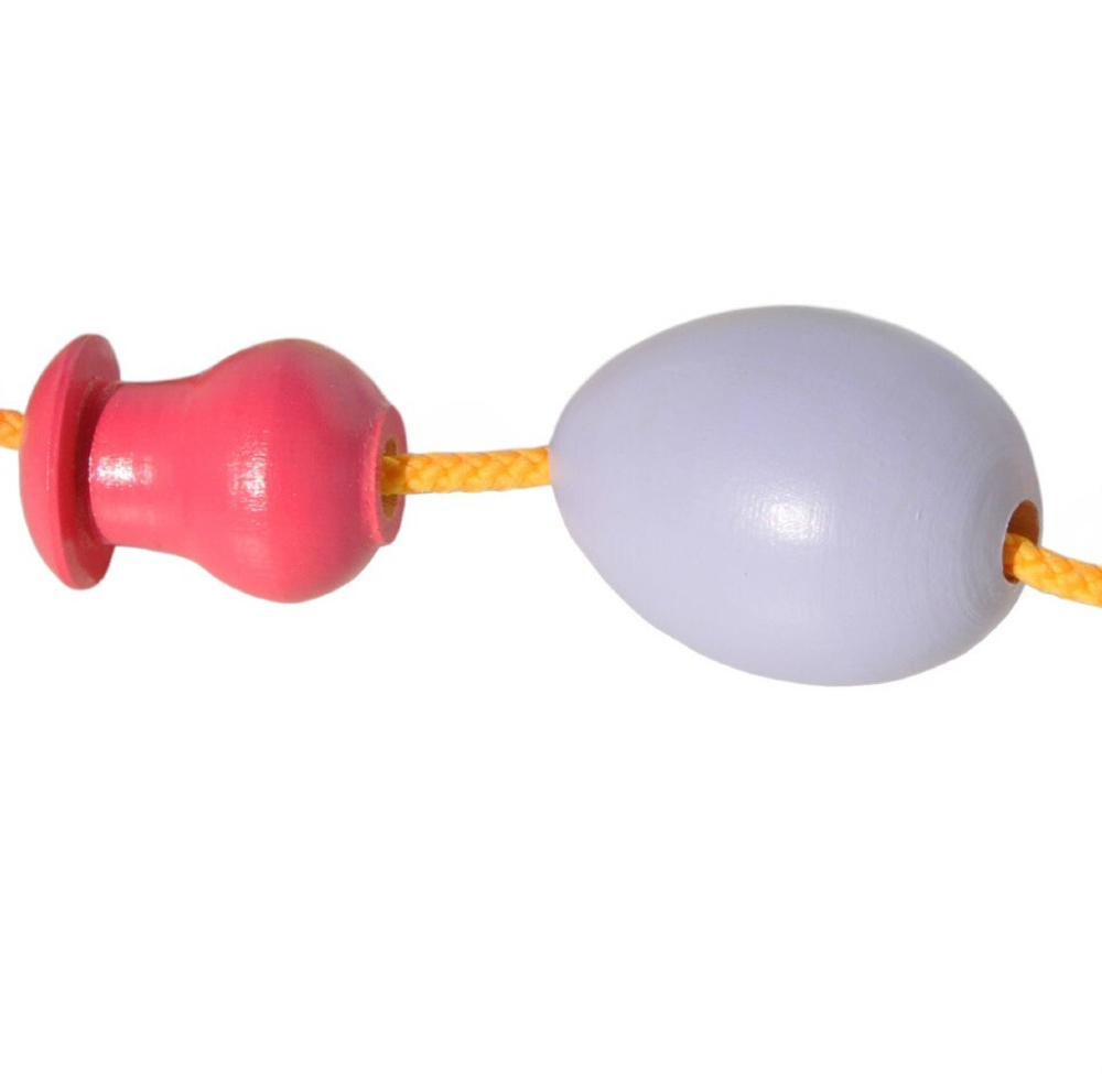 Бусы-шнуровка окрашенная