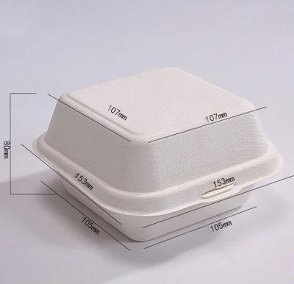 Короб для БЕНТО-торта, сахарный тростник 15х15х8 см