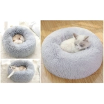 Лежанка для животных круглая «Место БРО», цвет серый, d-60см (Лейбл)