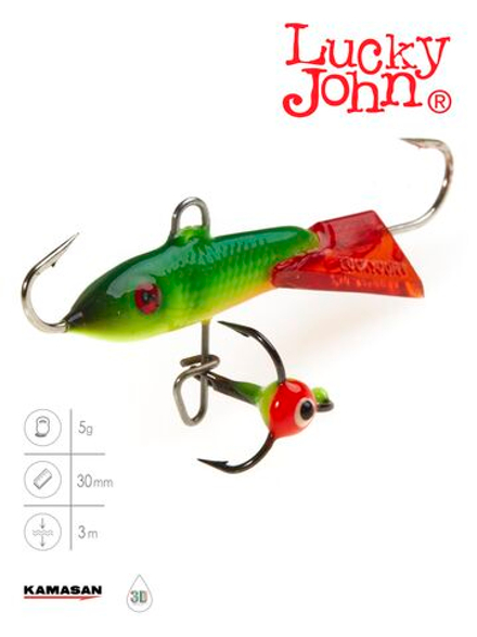 Балансир LUCKY JOHN Classic №3 (+тройник), цвет 26RT, арт. 81301-26RT