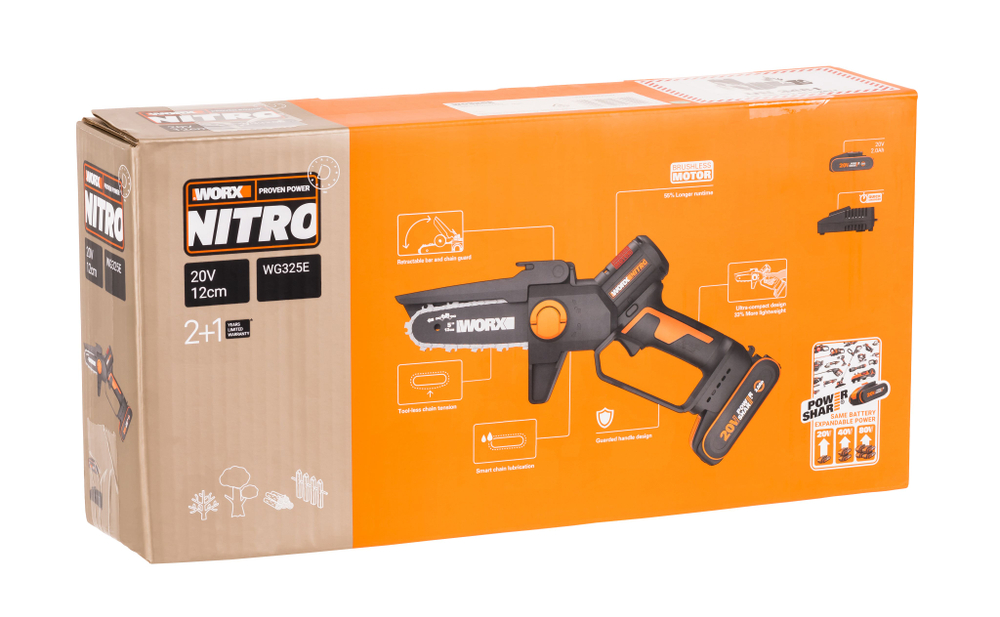Пила аккумуляторная бесщёточная WORX WG325E