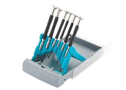 Набор отверток Gross для точной механики, 6шт SL(1.4;2;2.4), PH(00;0;1)