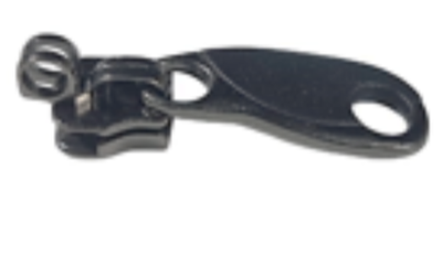 Бегунок для чемодана №8 узкий, обратный, темный никель