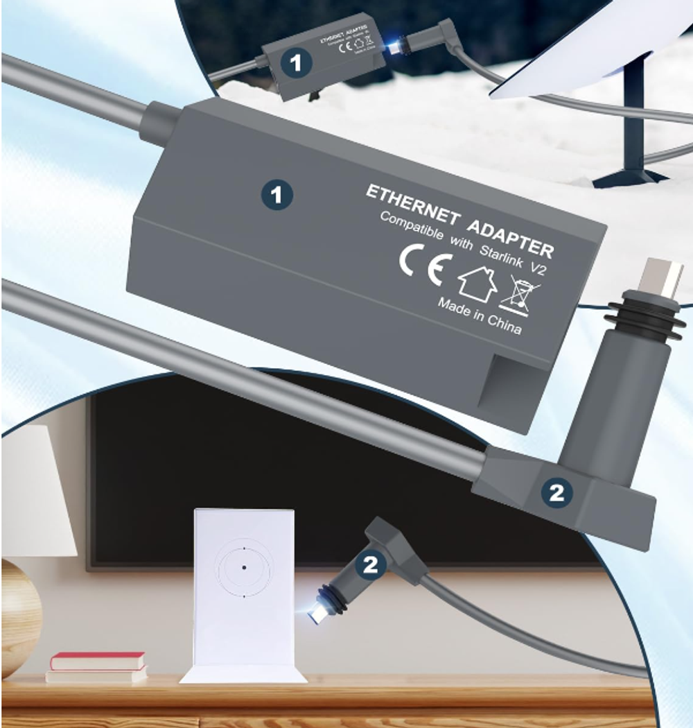 LAN-адаптер для Starlink V2 (Starlink Ethernet Adapter V2)