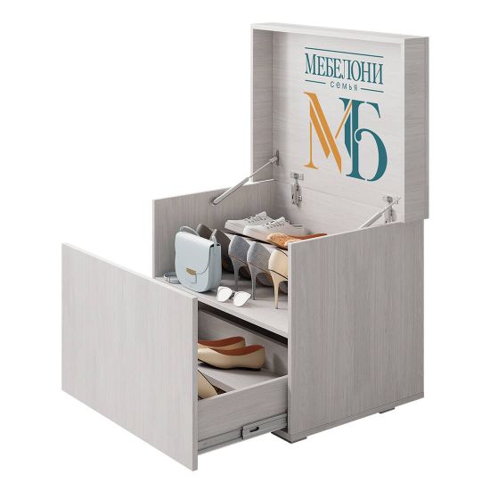 Сундук МЕБЕЛОНИ ТБ-26 ясень белый (744*556*521)/1/