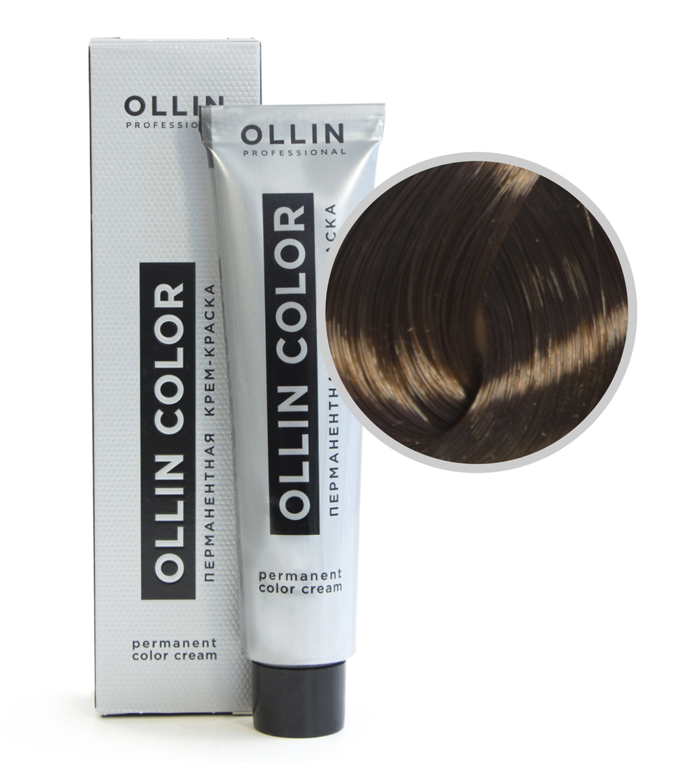 Ollin Color Крем-краска для волос, перманентная, тон №6-7, Темно-русый коричневый, 60 мл