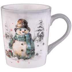 КРУЖКА AGNESS "С НОВЫМ ГОДОМ!" 12,2*8,8*10 СМ 320 МЛ (КОР=24ШТ.)