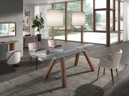 Стул 4104/A208 коричневый из пестрой ткани