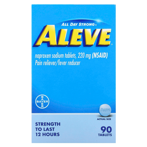 Aleve, обезболивающее и жаростойкое средство, 90 таблеток