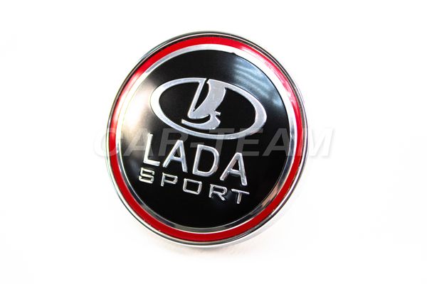 Колпачок литых дисков Lada Sport с красным ободом (1шт)