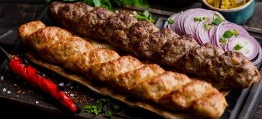 Люля-кебаб из говядины с грибами