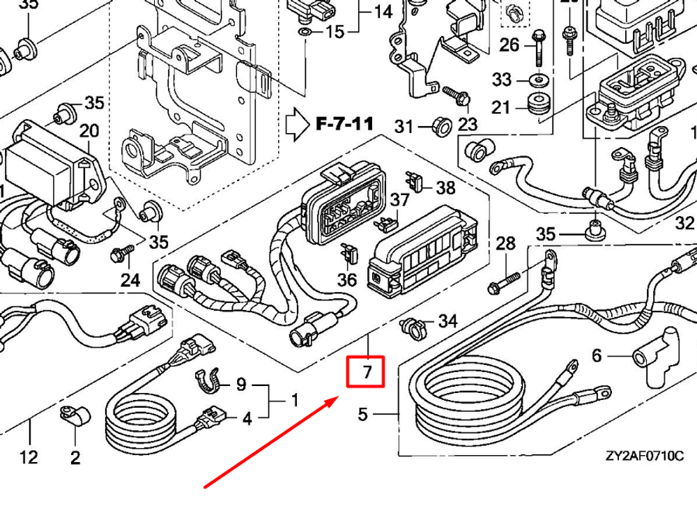 32415-ZY3-A00 CABLE ASSY, MAIN FUSE