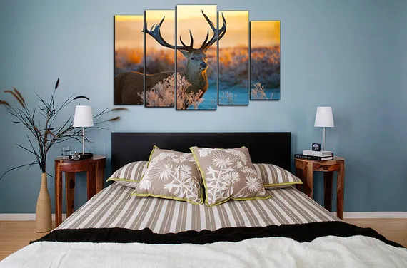 Модульная картина "Задумчивый олень"