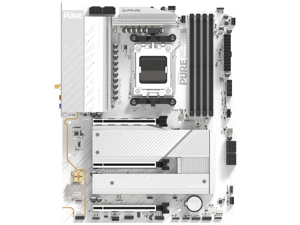 Материнская плата Sapphire Pure B850a Wifi 7, Socket AM5, AMD B850, ATX, RTL [52123-11-40G]