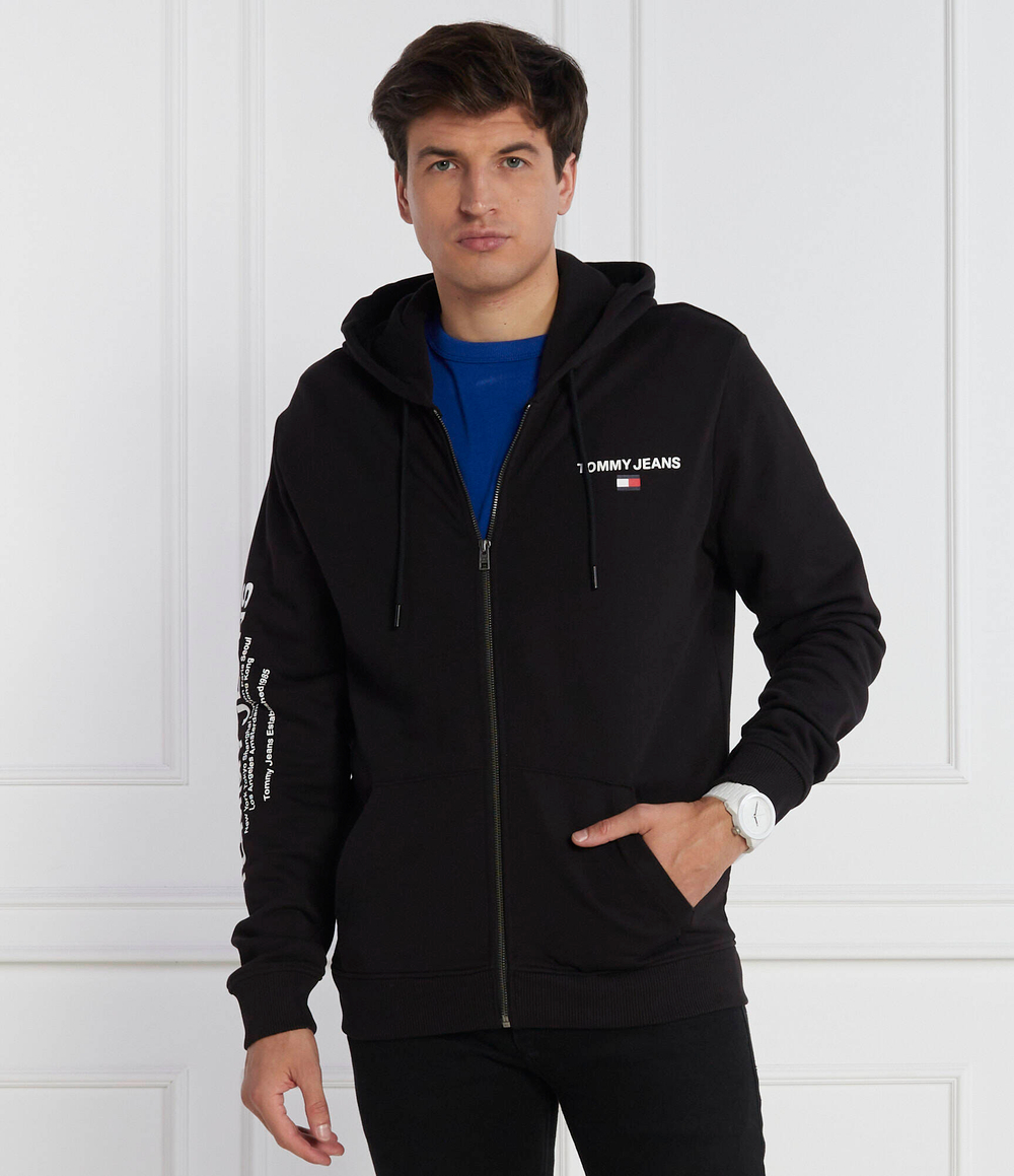 Худи ENTRY ZIP-THRU HOODIE Tommy Jeans - черный(DM0DM17783)