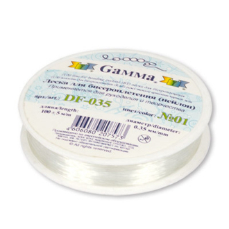 "Gamma" Леска для бисера DF-035 d 0.35 мм 100 м №01 белый