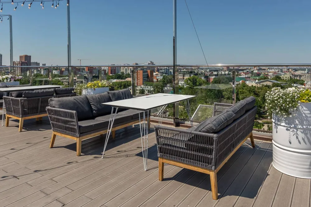 "Руссо" обеденный стол из HPL 150х80см, цвет "молочный"