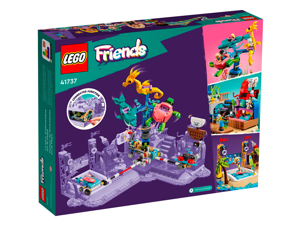 LEGO Friends 41737 — пляжный парк развлечений, аттракционы и мини-куклы