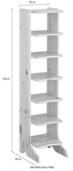 Обувница деревянная Твист из массива сосны, лакированная