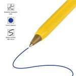 Ручка шариковая OfficeSpace "LC-Orange" синяя, 0,7мм, 3шт., пакет с европодвесом