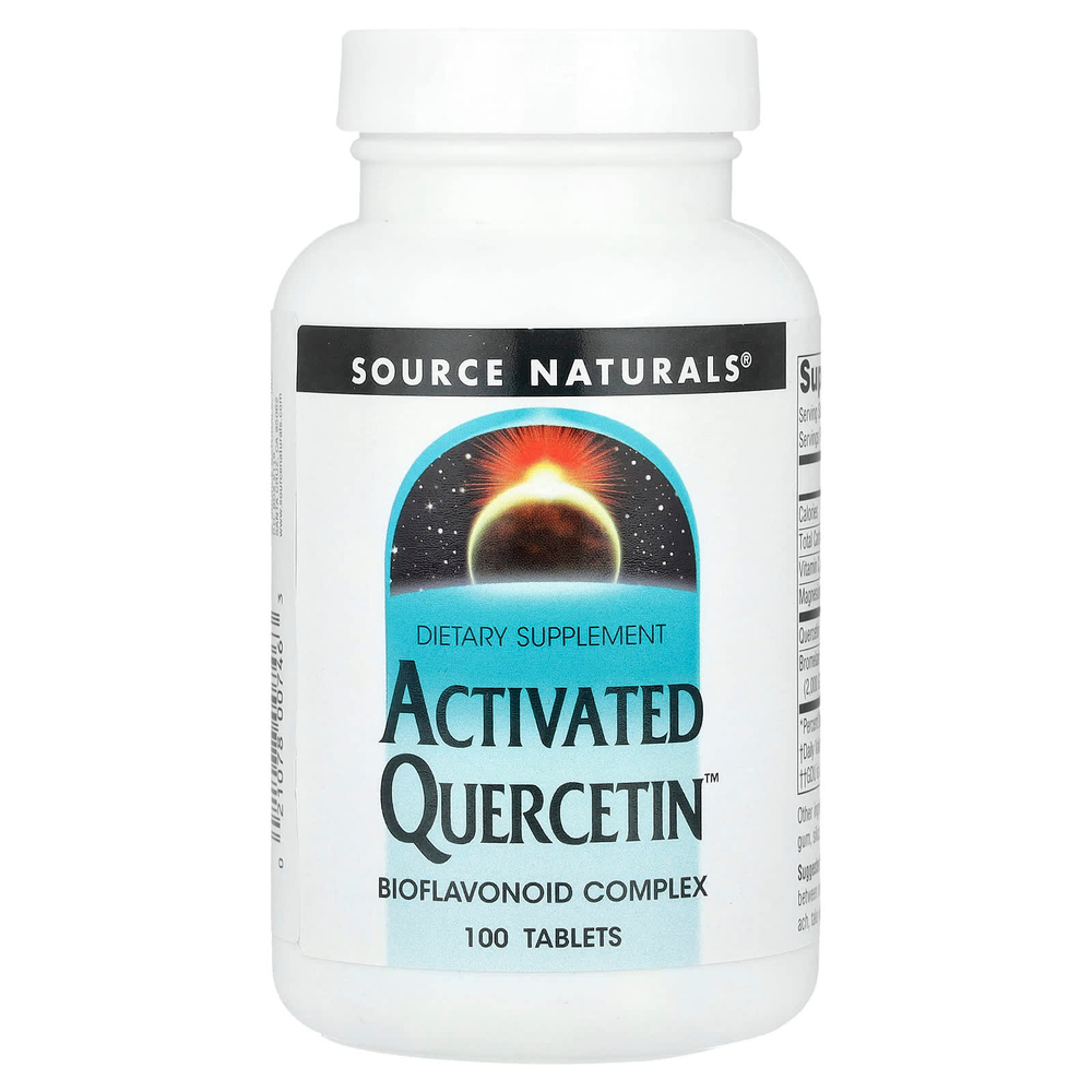 Source Naturals, Activated Quercetin ™, биофлавоноидный комплекс, 100 таблеток